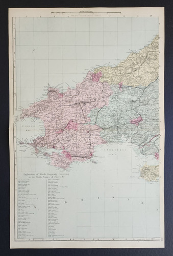 Antike karte von 1889 - karte, sw