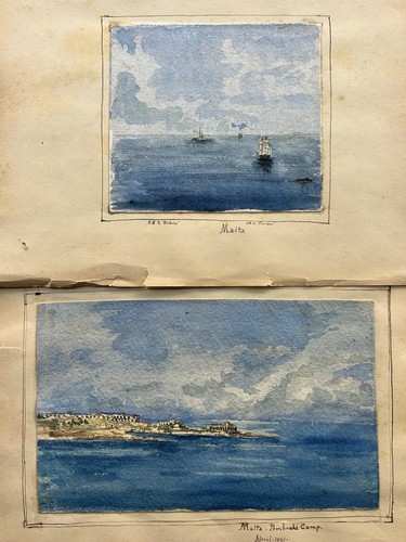 Malta paar wasserfarben - malta.,